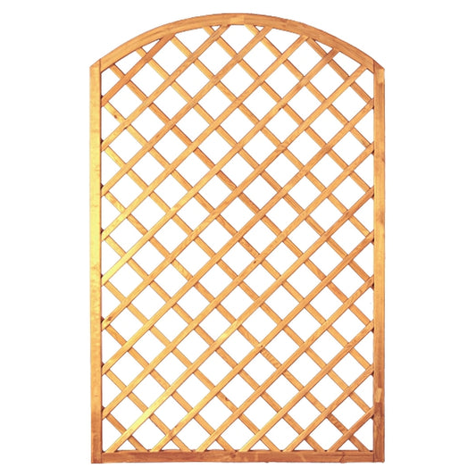 Bogen-Rankzaun-Serie 120 x 180/160 cm 
MW 10 x 10 cm, Rahmen 45/45 mm, kdi grün
Leisten 12 x 30 mm, genagelt