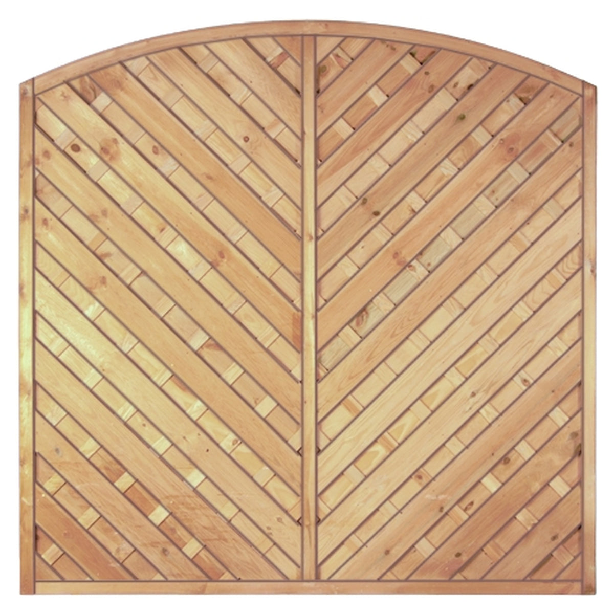 Maxi-Diagonal-Bogen 180 x 180/160 cm
Rahmen 45/45 mm, kdi grün
Lamellen geriffelt & geschraubt