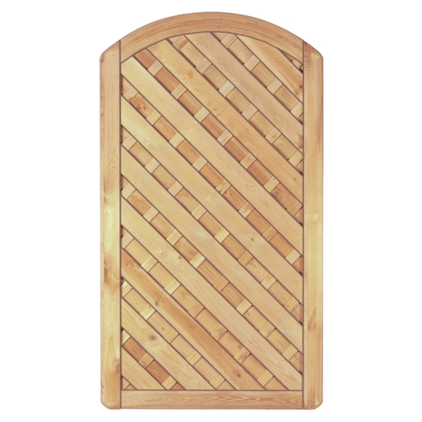 Maxi-Diagonal Bogen Tor 100 x 180/160 cm
Rahmen 45/90 mm, ohne Beschlag, kdi grün
Lamellen geriffelt & geschraubt