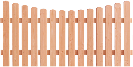 Friesen-Lattenzaun mit Bogen 2,00x1,00/0,85m Douglasie
