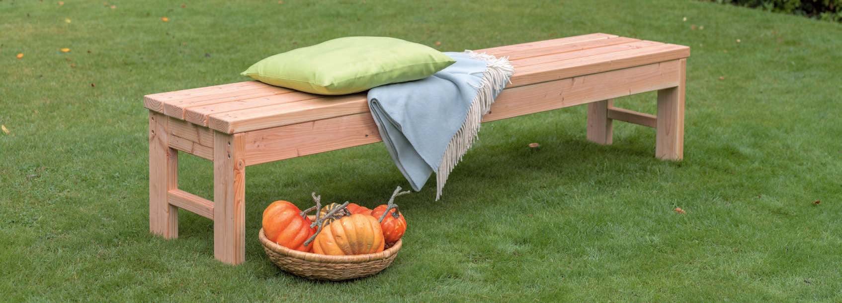Gartenbank o. Lehne 200x44x45cm (BxHxT), DGL