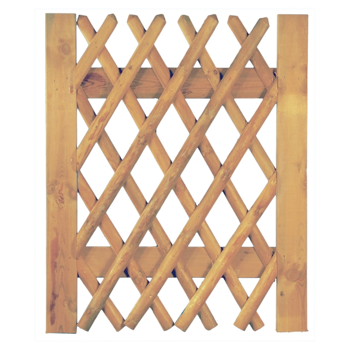 Jägerzaun Tor 100 x 120 cm
Latten 55 mm, kdi braun
ohne Beschlag, ohne Pfosten