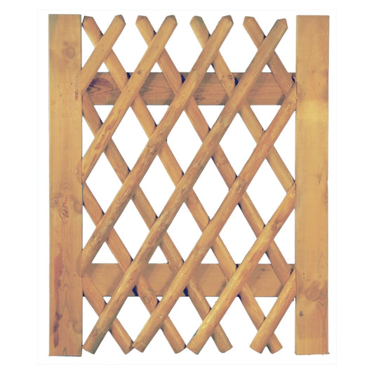 Jägerzaun Tor 100 x 120 cm
Latten 55 mm, kdi braun
ohne Beschlag, ohne Pfosten