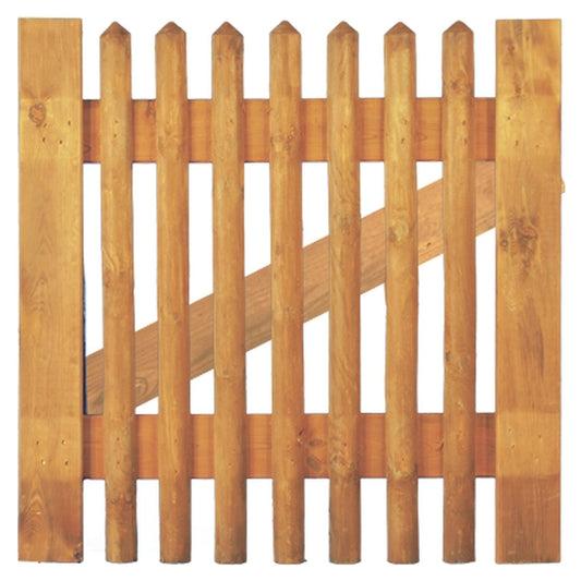 Senkrechtzaun Tor 100 x 100 cm
Latten 55 mm, kdi braun
ohne Beschlag, ohne Pfosten