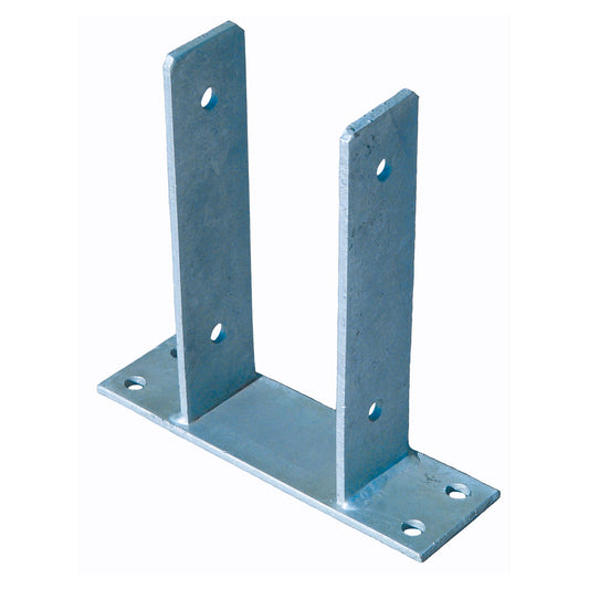 Pfostenträger zum Aufschrauben
feuerverzinkt, für Pfosten 9 x 9 cm
mit seitl. Lasche