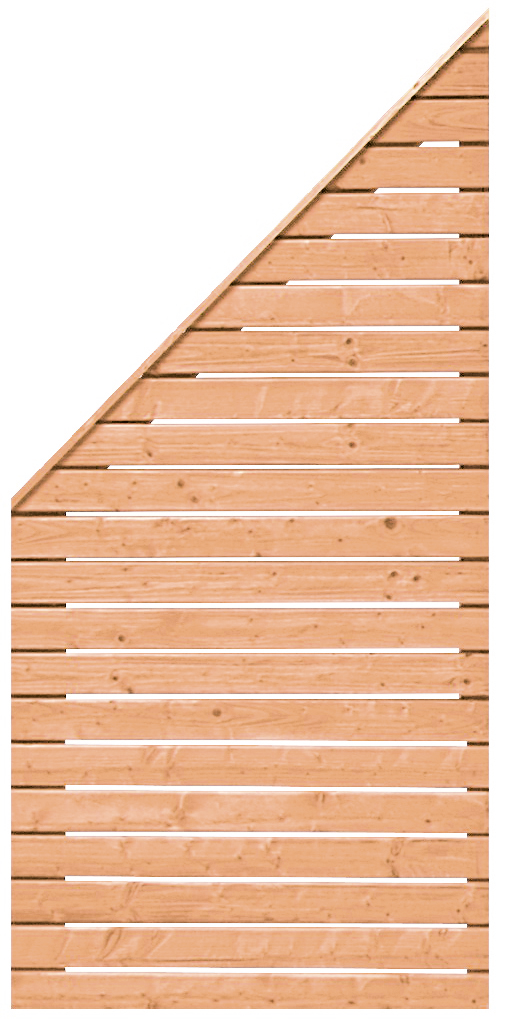 Rhombus-Serie Ecke links 88,5x181/92,5cm (BxH) Douglasie