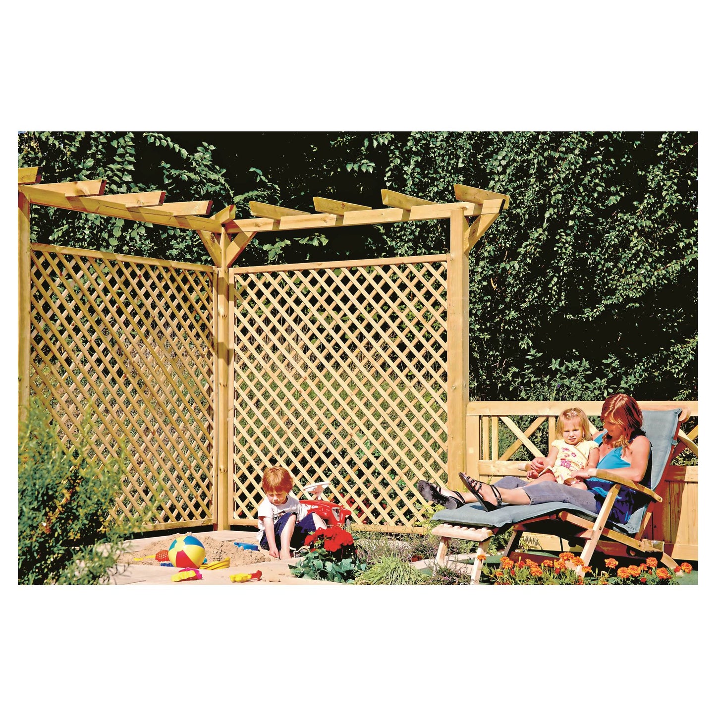 Pergola komplett
9 x 9 x 450 cm, kdi-grün
