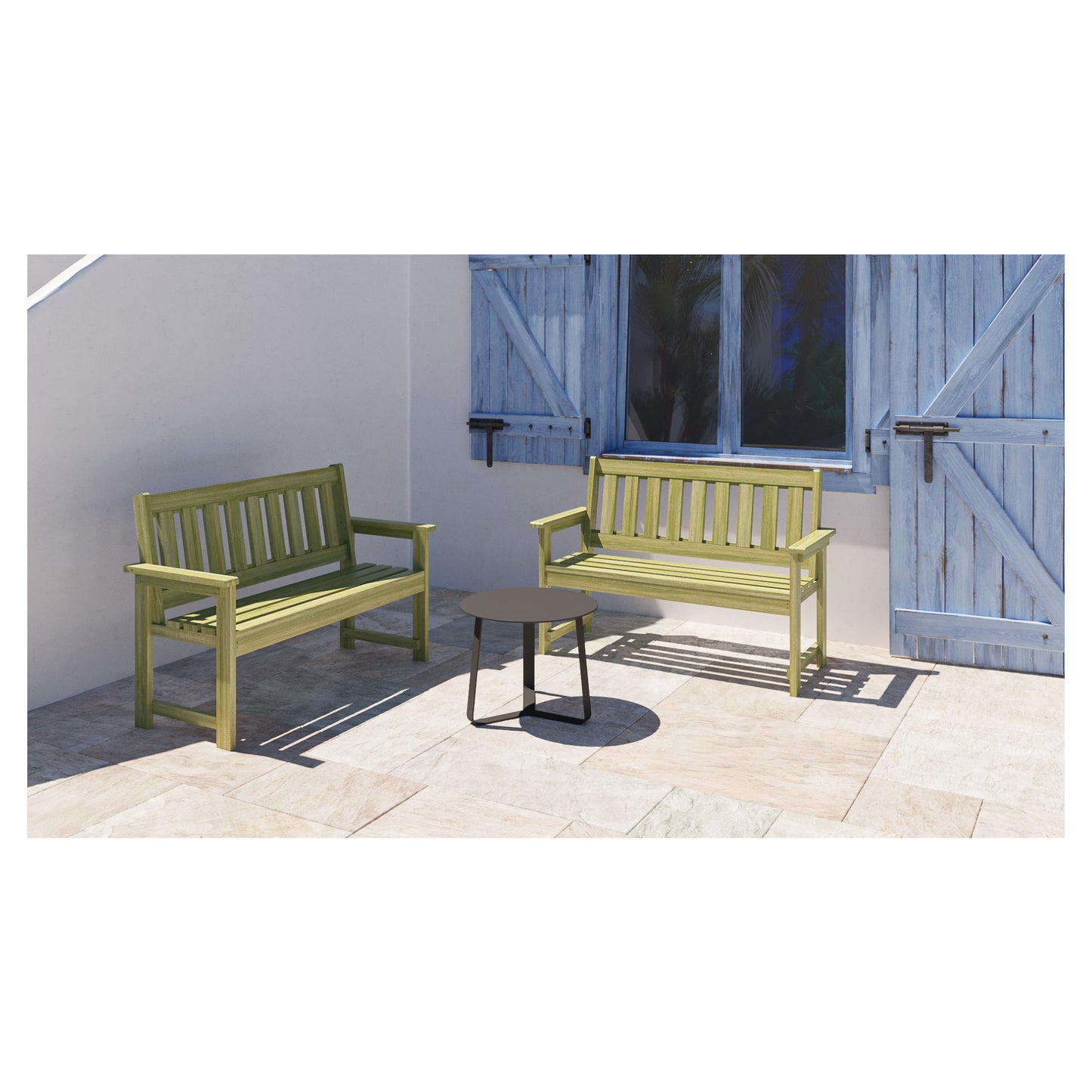 FRANK Gartenbank
130 x 56 x 89/42 cm, Bausatz
Fichte KDI