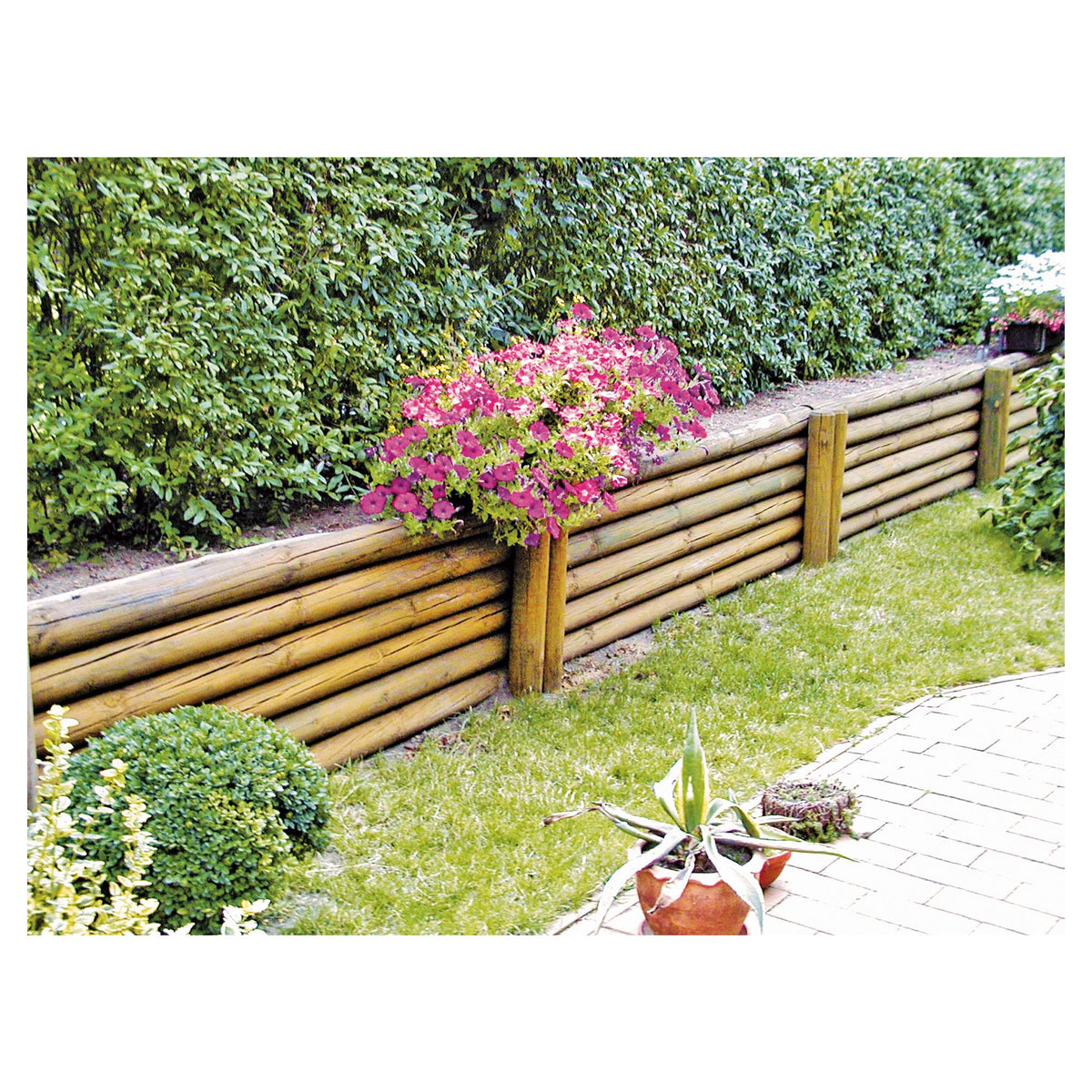 Palisade  12 x 200 cm
gefräst, gefast, kdi-grün