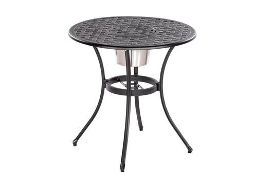 Tisch
Ø 70 cm, inkl. Kühler 
Aluminiumguss