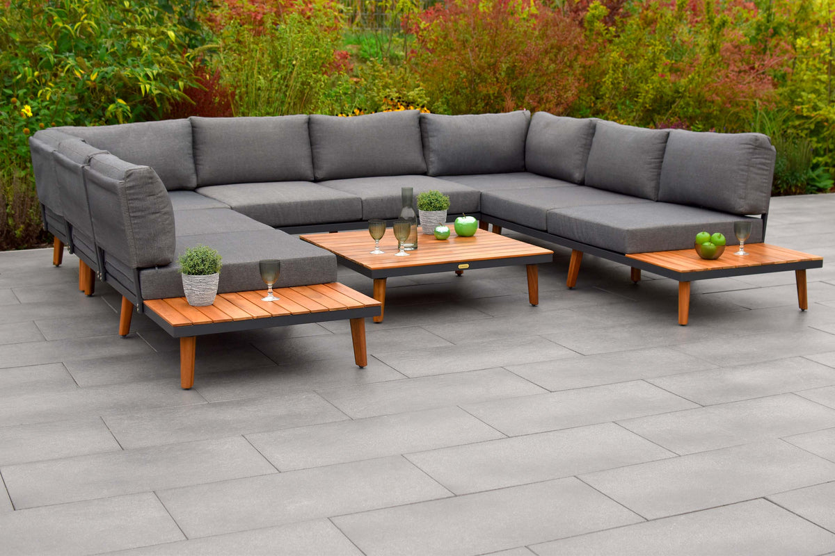 Akropolis Eckset
Aluminium/Akazie