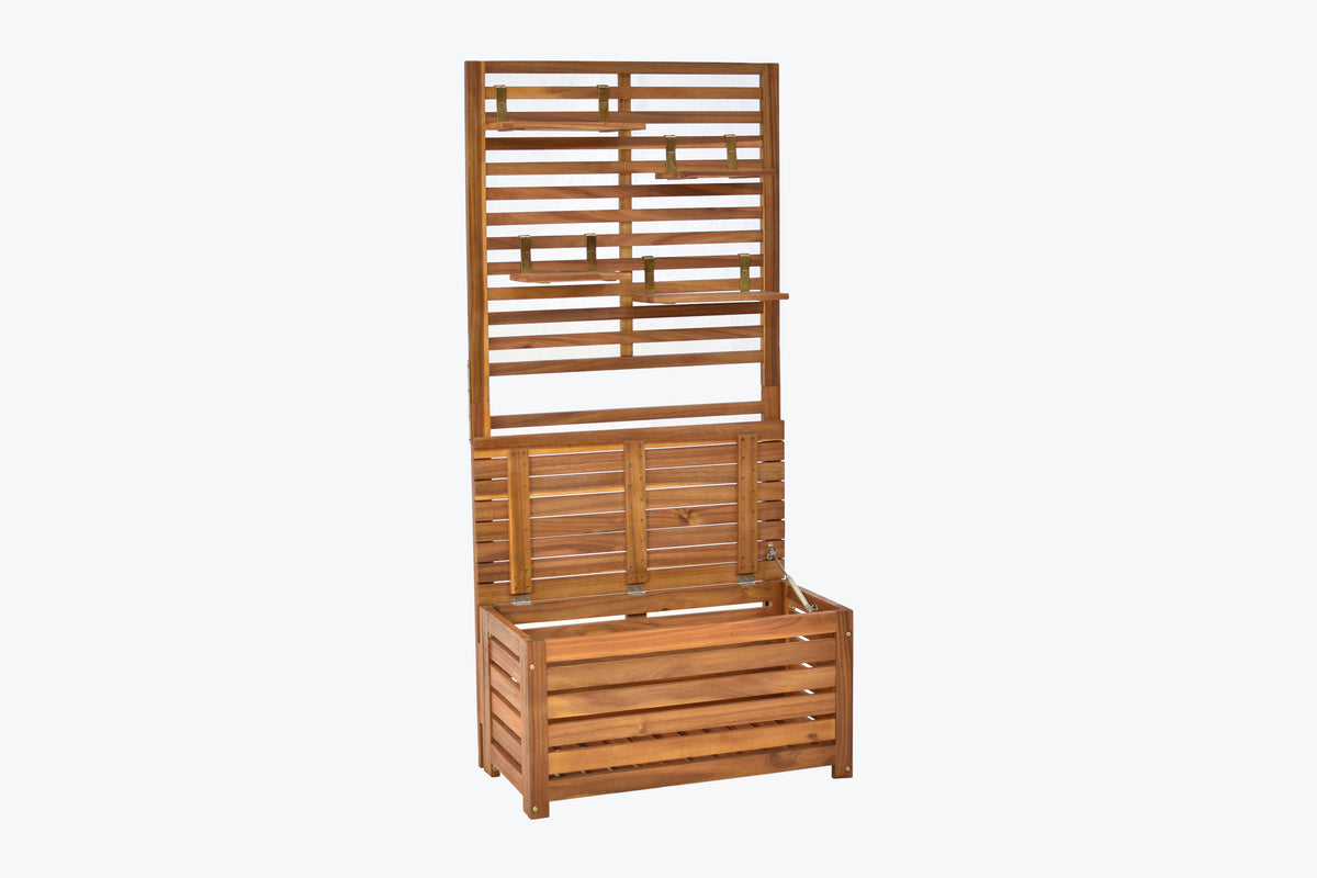 Sichtschutz
mit Kissenbox
Akazienholz