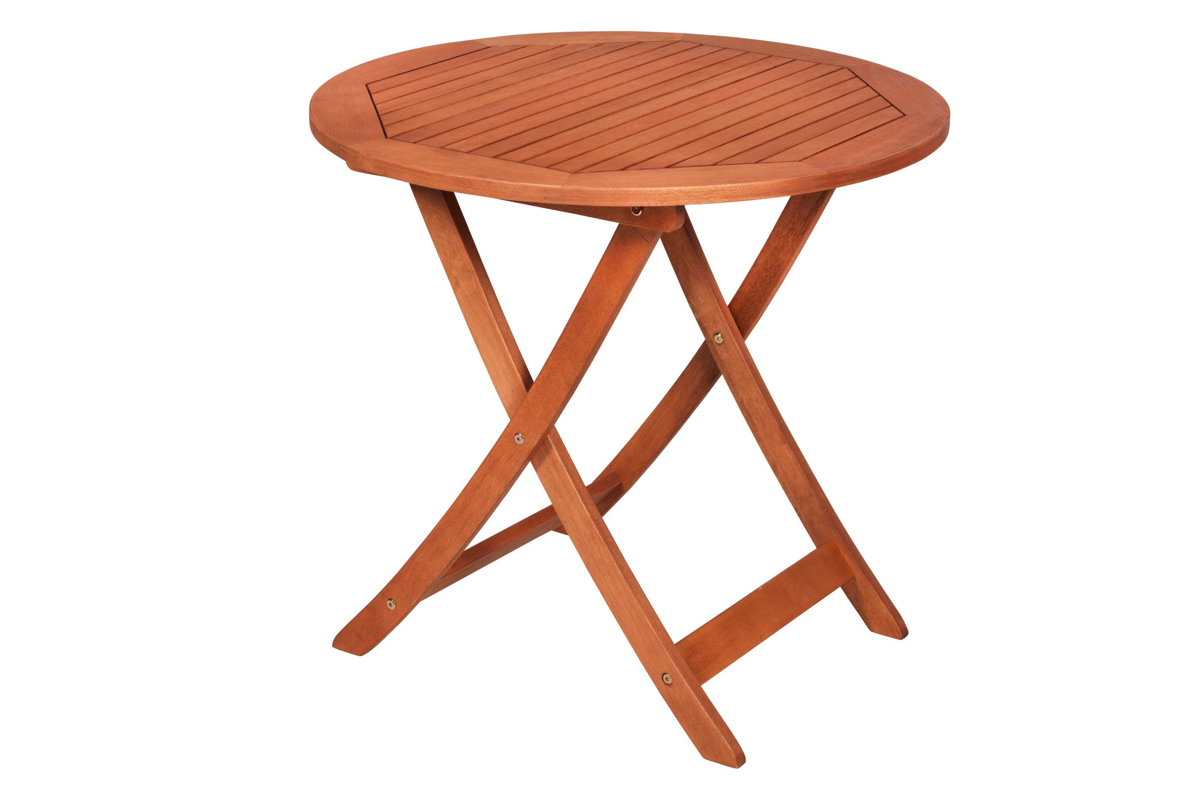Klapptisch 
Ø 80 cm 
Eukalyptusholz