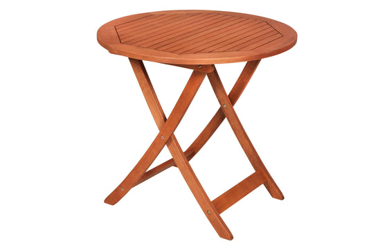 Klapptisch 
Ø 80 cm 
Eukalyptusholz
