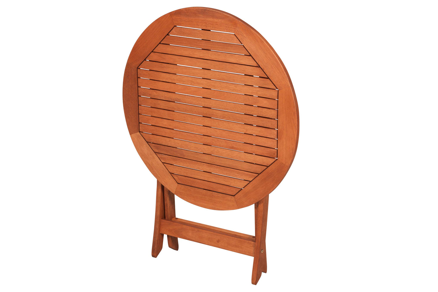 Klapptisch 
Ø 80 cm 
Eukalyptusholz