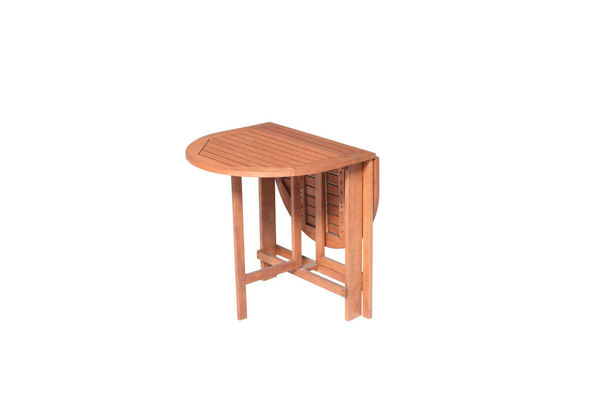 Klappentisch, oval
beidseitig klappbar
Eukalyptus