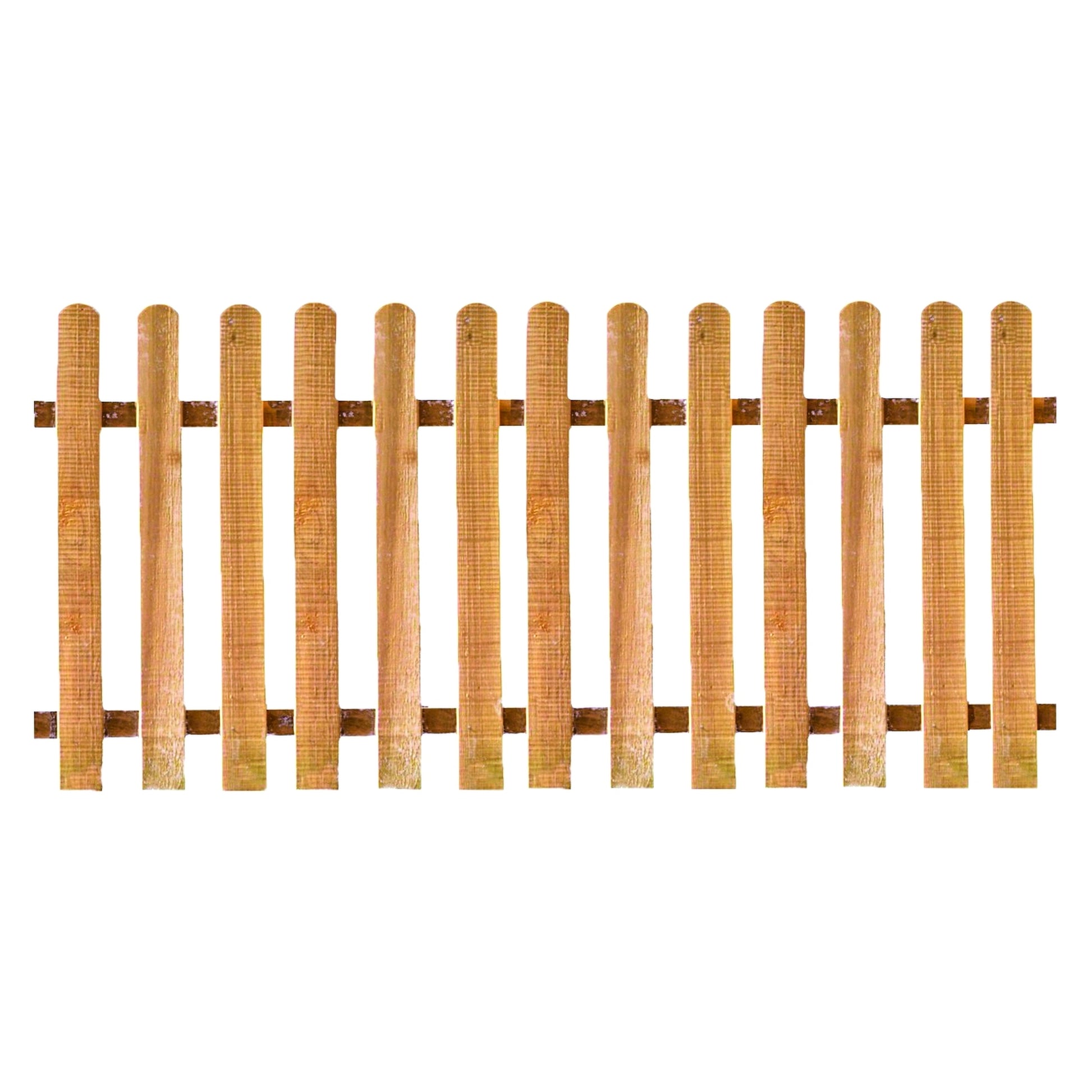 LUKA-Staketenzaun Eiche 
200 x 100 cm, gerade
Latten 20/90 mm, glatt; Riegel 28/70 mm