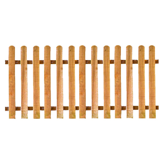 LUKA-Staketenzaun Eiche 
200 x 100 cm, gerade
Latten 20/90 mm, glatt; Riegel 28/70 mm