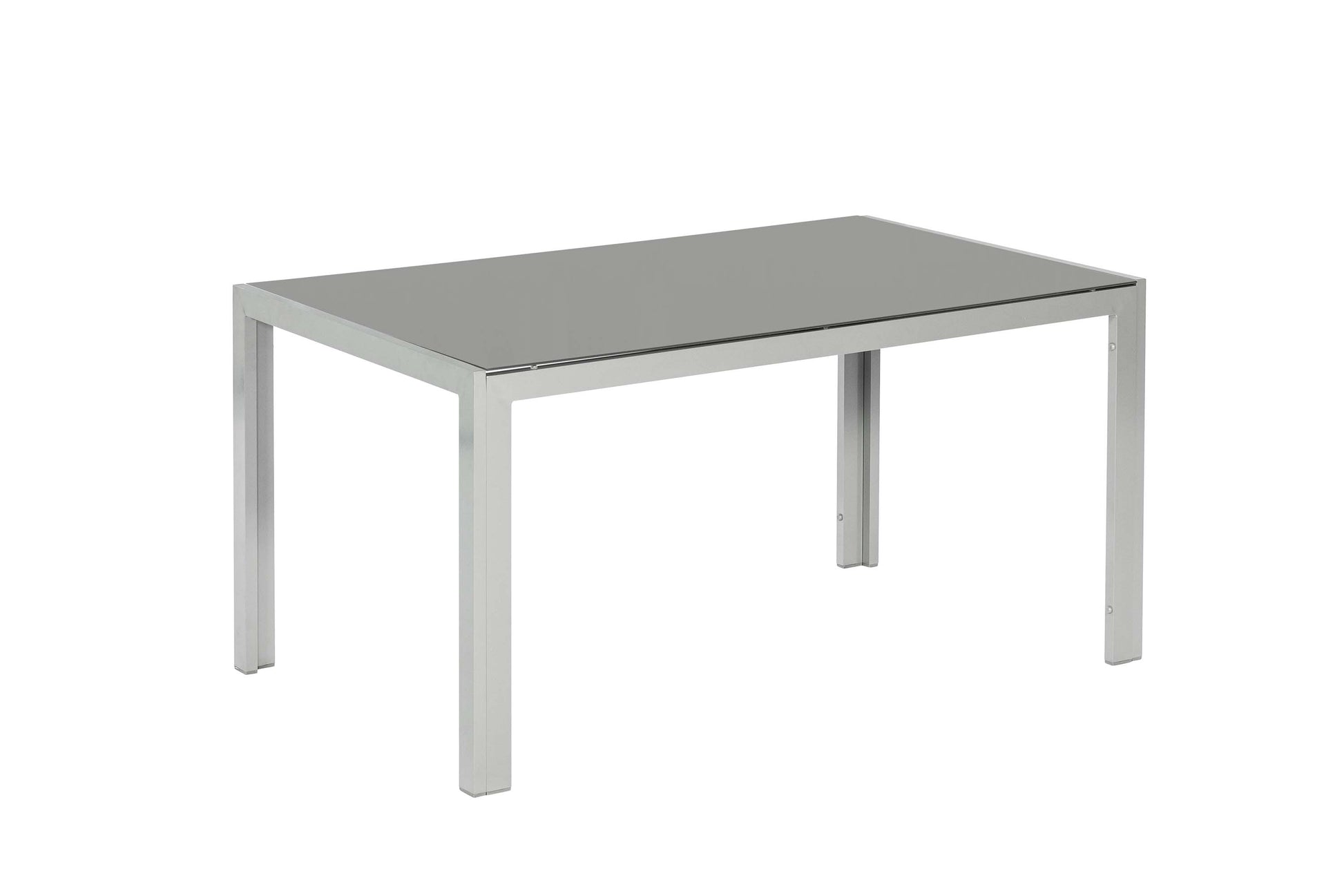 Tisch 150 x 90 cm
moderne Optik
silbernes Gestell