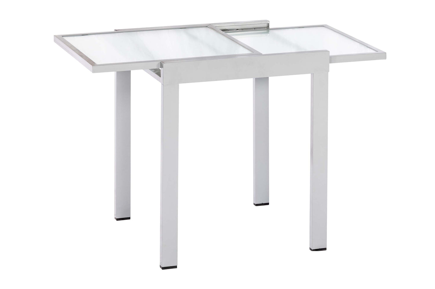 Balkonausziehtisch
65 (130) x 65 cm
silbernes Gest