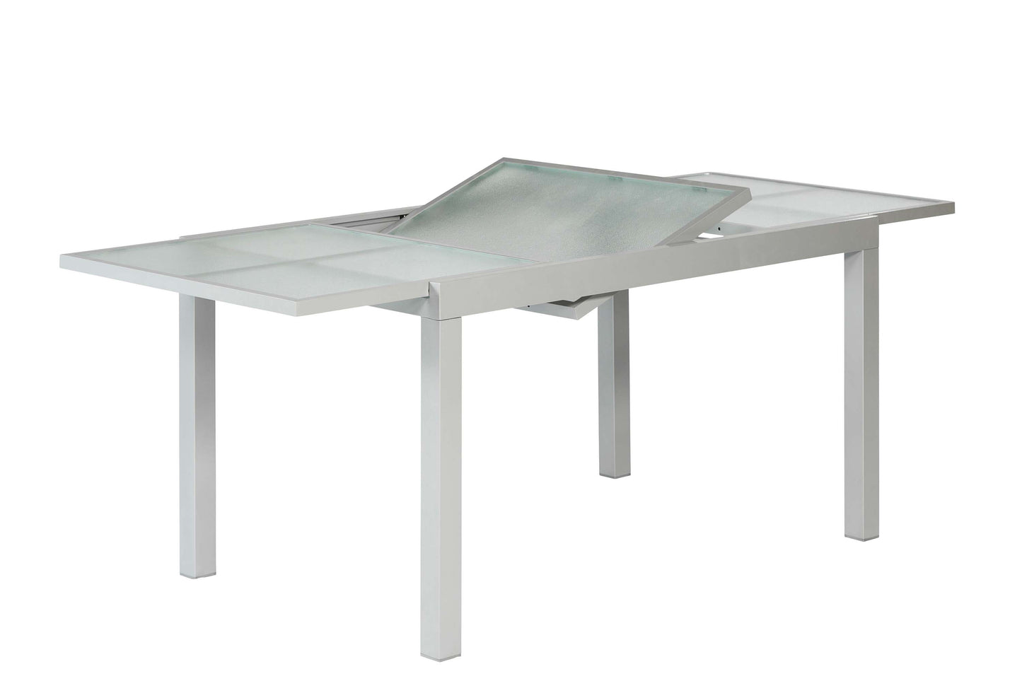 Ausziehtisch 120 (180) x 90 cm
silbernes Gestell