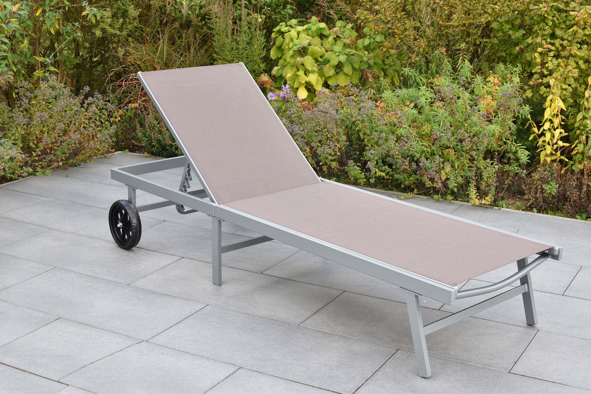 Aktionsliege Tessin, taupe
Aluminium/Textil