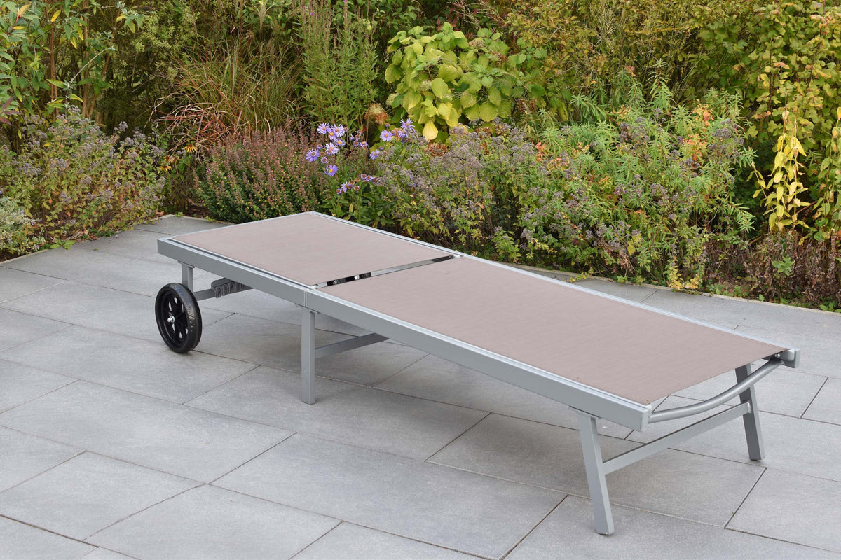 Aktionsliege Tessin, taupe
Aluminium/Textil