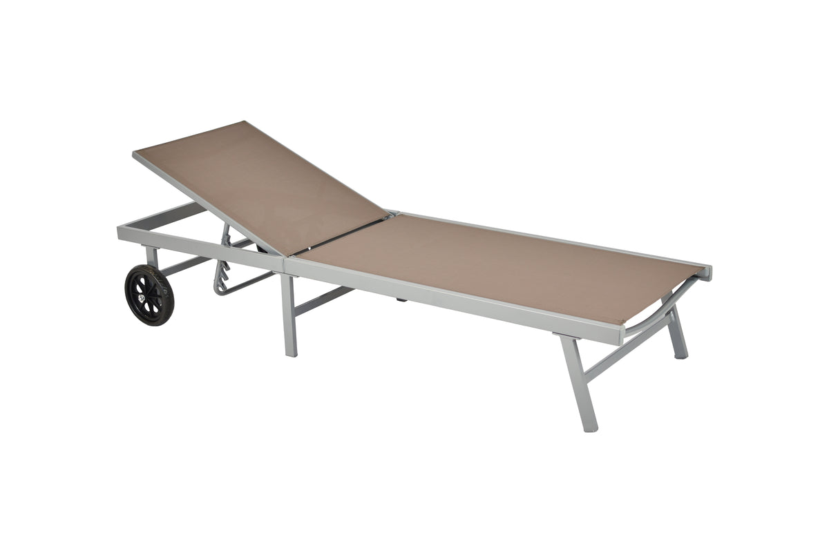 Aktionsliege Tessin, taupe
Aluminium/Textil