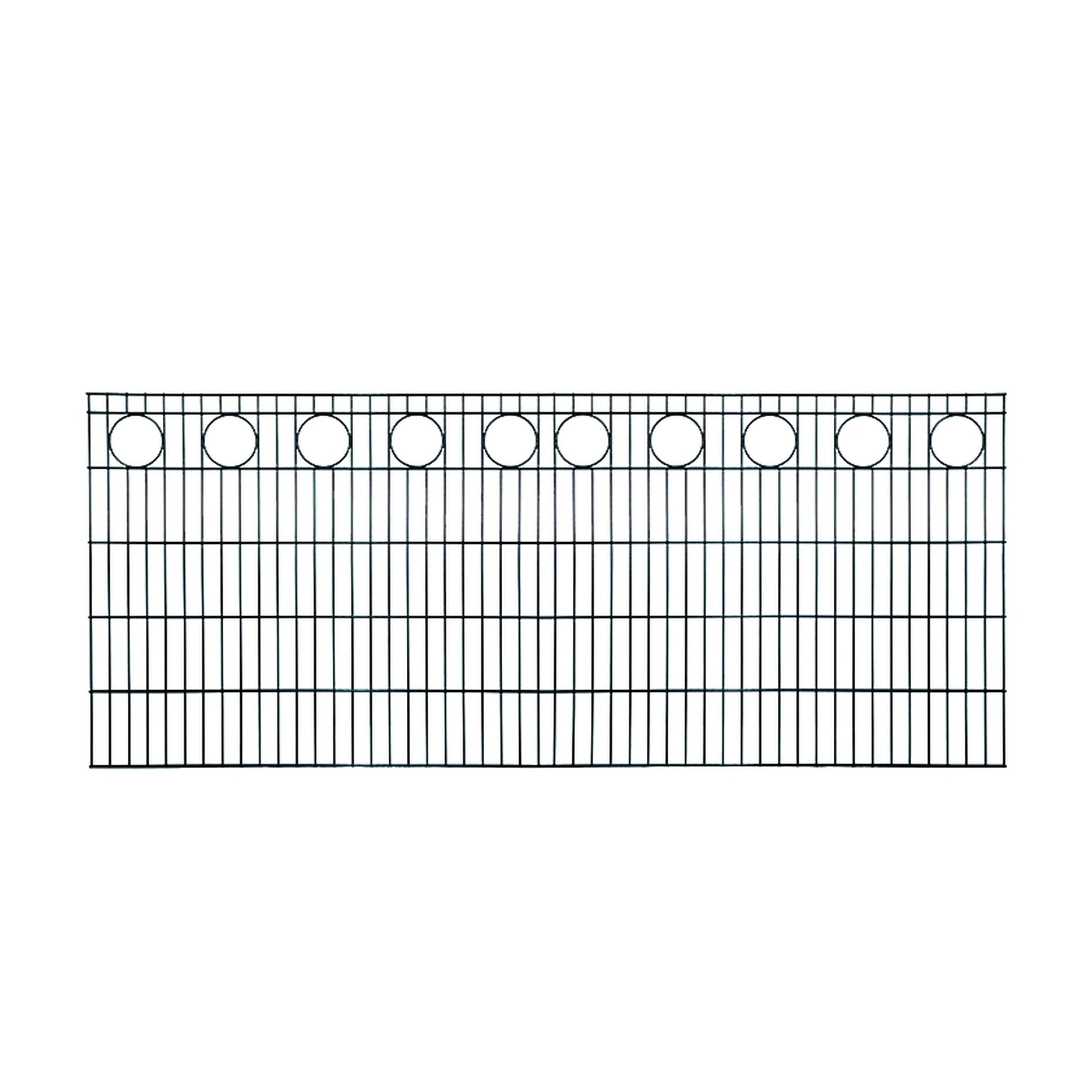 RONDO Schmuckzaun RAL 7016 anthrazit
2500 x  830 mm 
MW 200/50, Stäbe 6/5/6 mm
