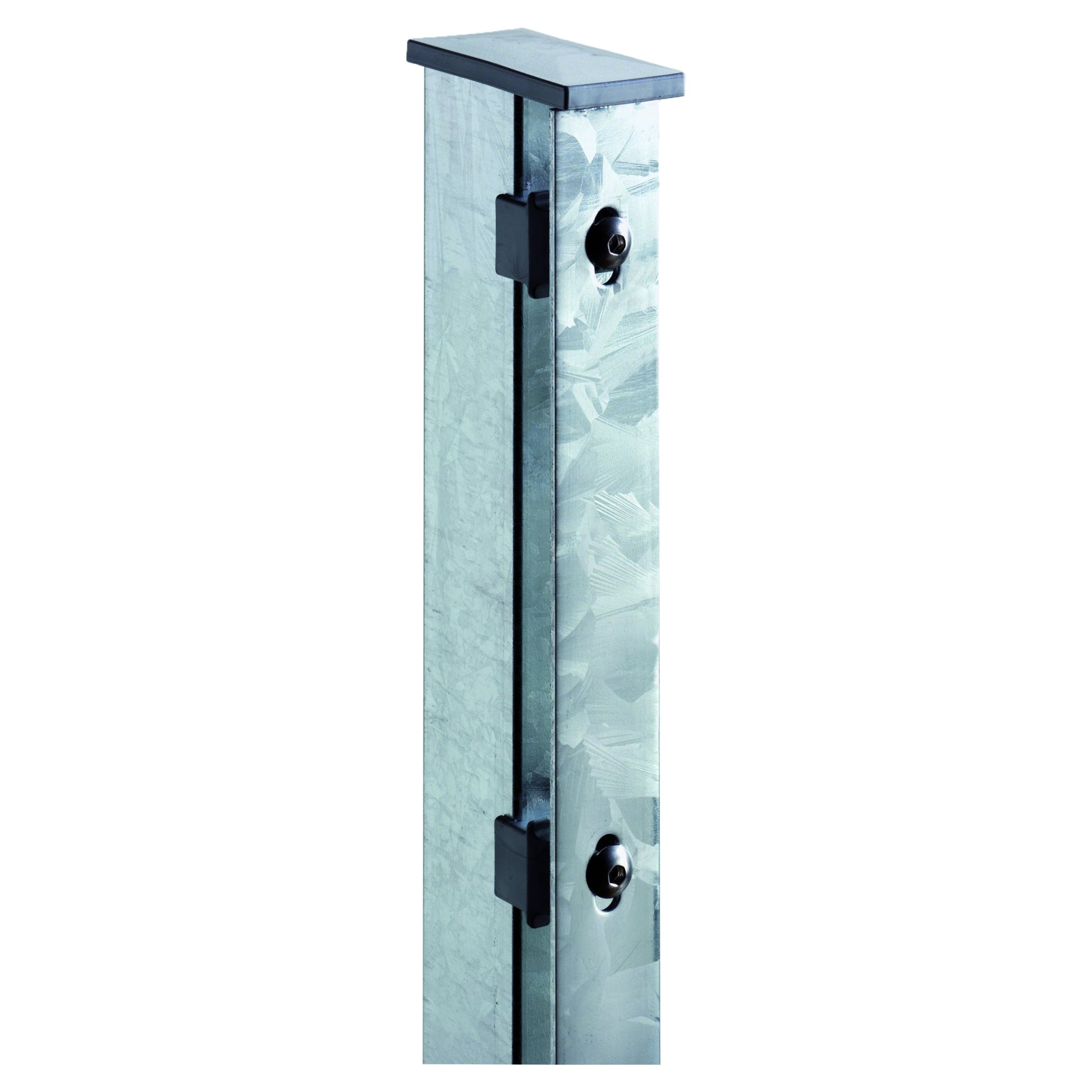 JERRY Zaunpfosten feuerverzinkt
für 1830 mm Zaun, RR60/40 x 2400 mm
mit Flachleiste