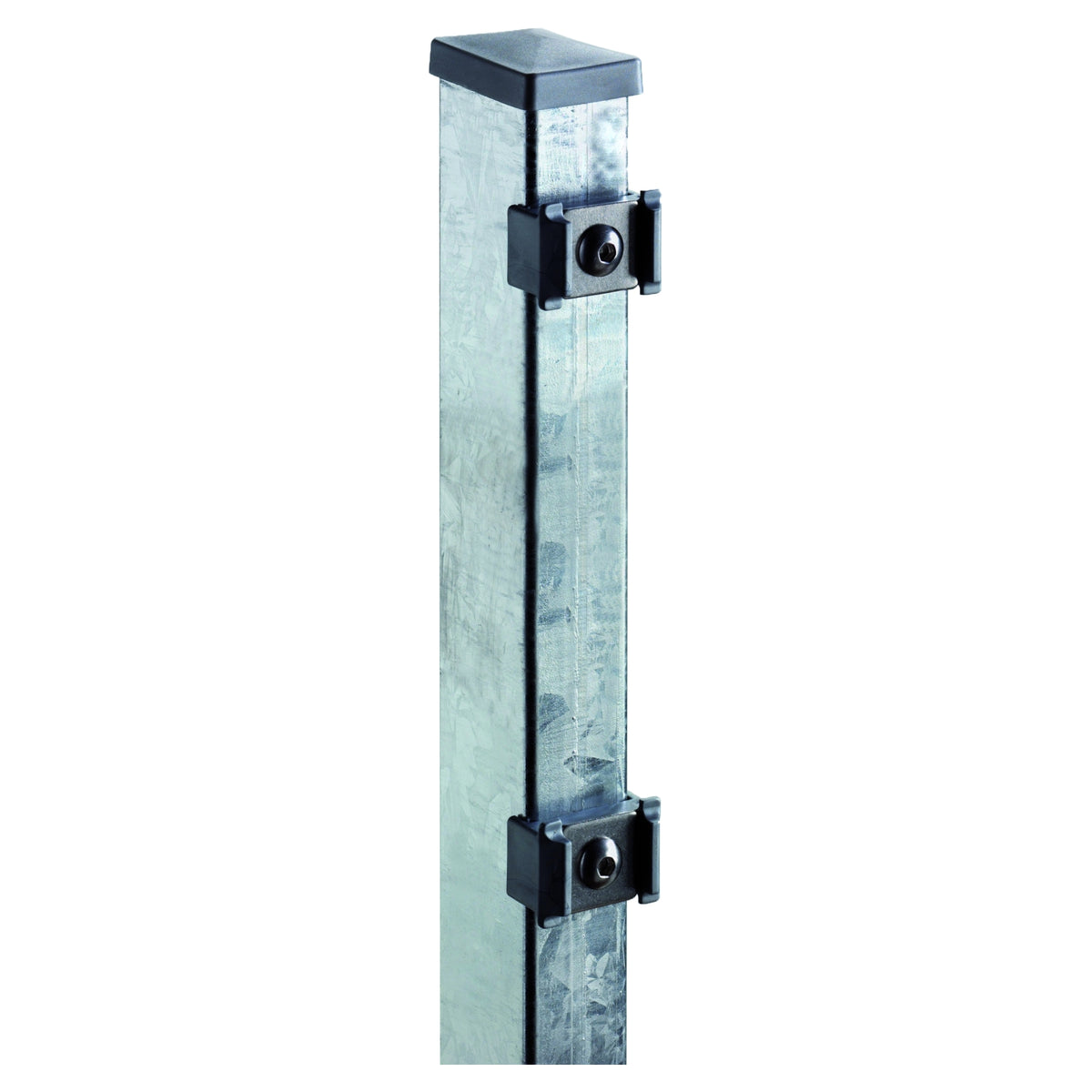 TOM ECK-Zaunpfosten feuerverzinkt
für 630 mm Zaun, RR60/40 x 1000 mm
mit Klemmhalter