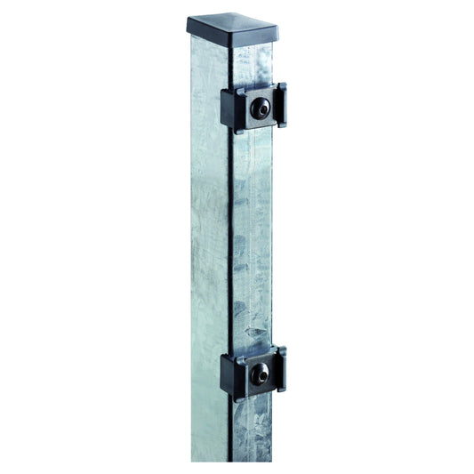 TOM ECK-Zaunpfosten feuerverzinkt
für 830 mm Zaun, RR60/40 x 1300 mm
mit Klemmhalter
