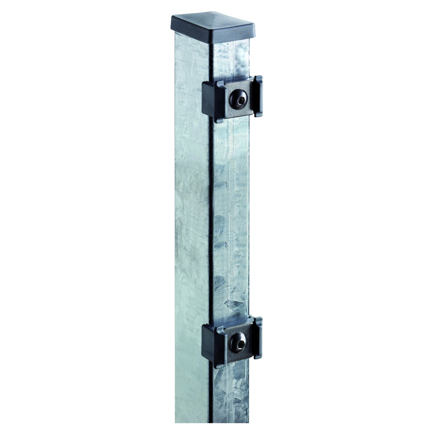 TOM ECK-Zaunpfosten feuerverzinkt
für 1630 mm Zaun, RR60/40 x 2200 mm
mit Klemmhalter