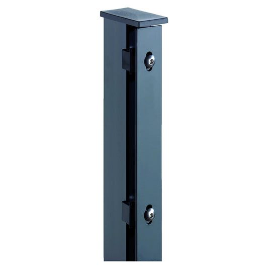 JERRY Zaunpfosten RAL 7016 anthrazit
für 830 mm, RR60/40 x 1300 mm
mit Flacheisenleiste