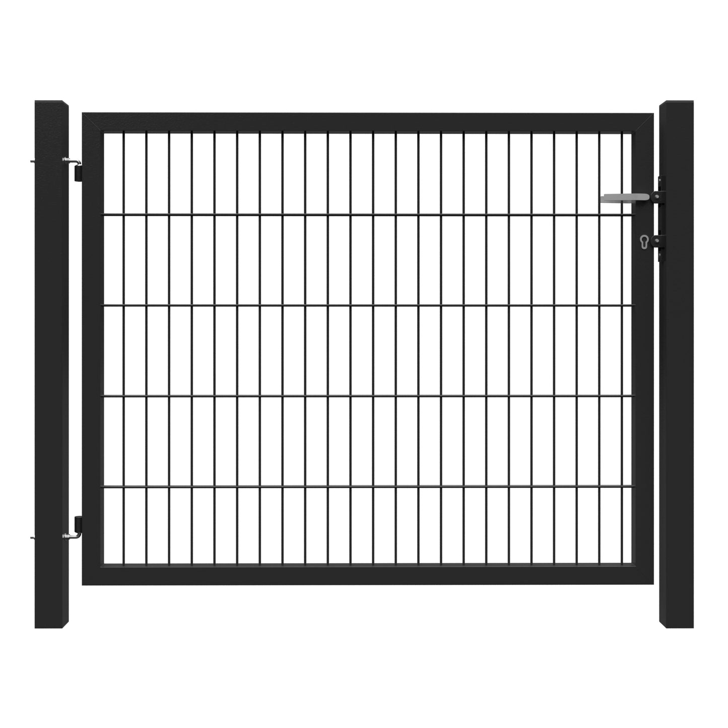 BASIC Einzeltor RAL 7016 anthrazit
1000 x 1000 mm, inkl. Pfosten, 
Beschlägen und Zaunanschluß