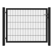 BASIC Einzeltor RAL 7016 anthrazit
1000 x 1200 mm, inkl. Pfosten, 
Beschlägen und Zaunanschluß