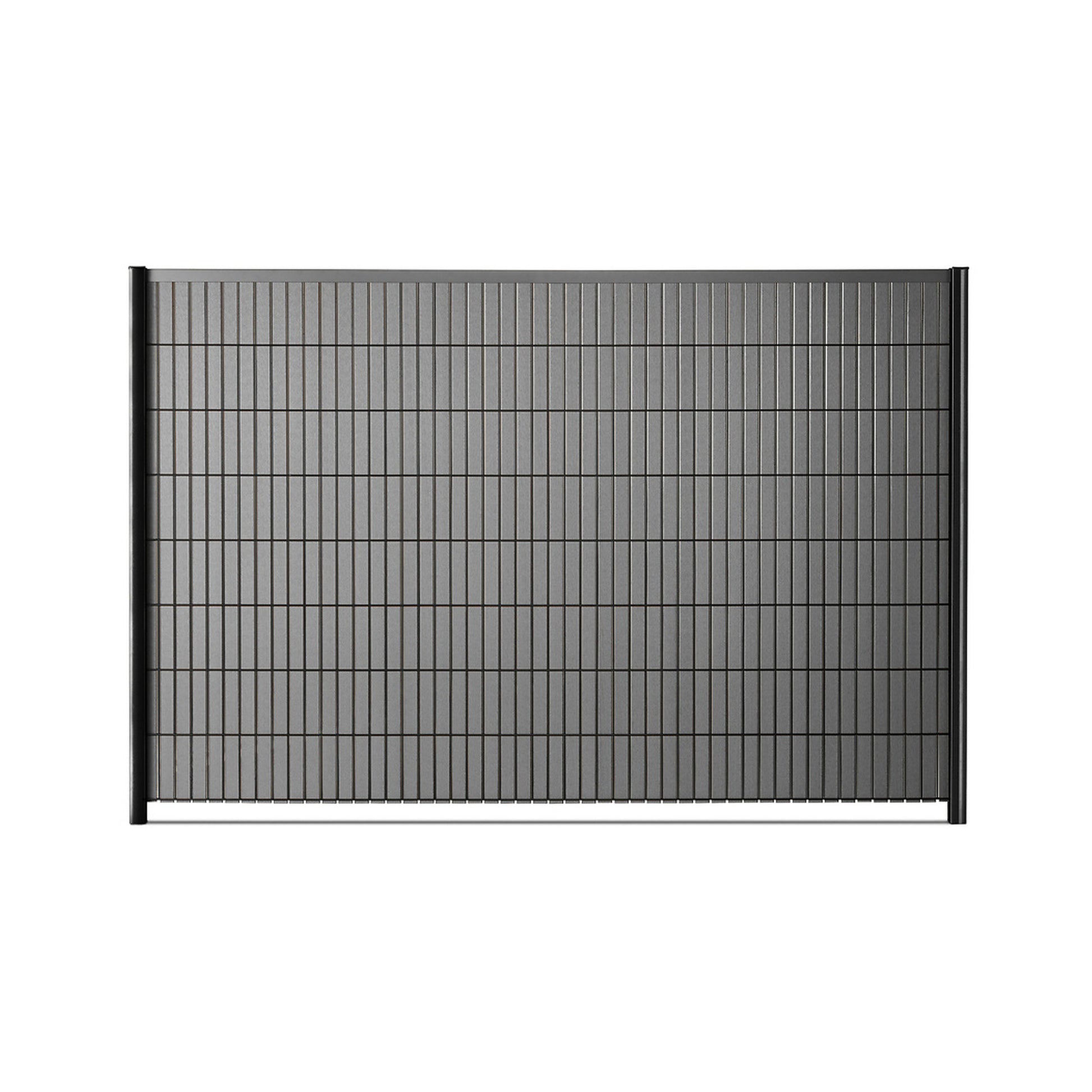WPC-Streifen für DSM
anthrazit, Set für 1 Feld L250 x H123 cm
inkl. Hakenleiste + Alu-Abschlussprofil