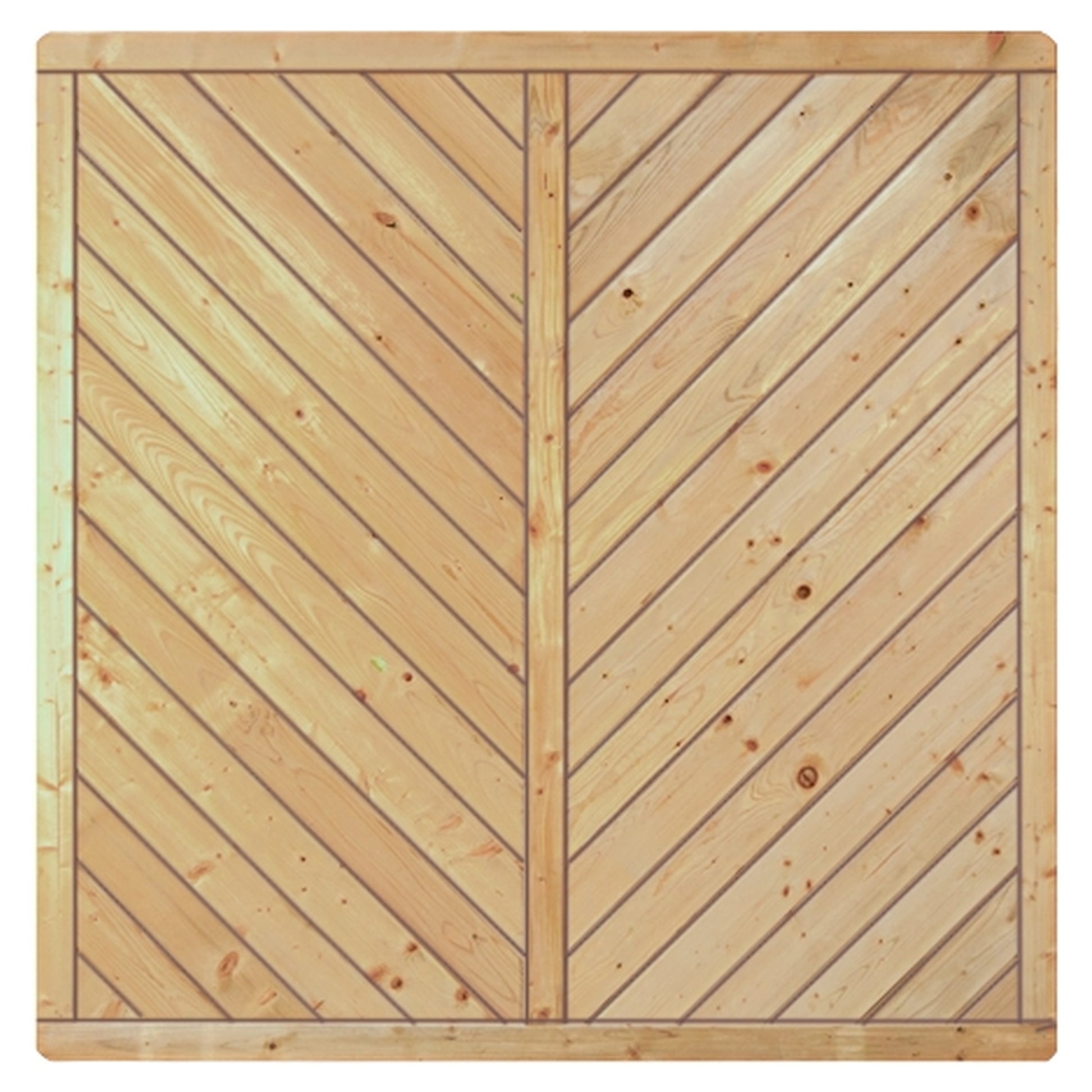 CLASSIC-Serie-Diagonal 
180 x 180 cm, kdi-grün
Rahmen 40/70 mm, Profilbretter 16/118 mm