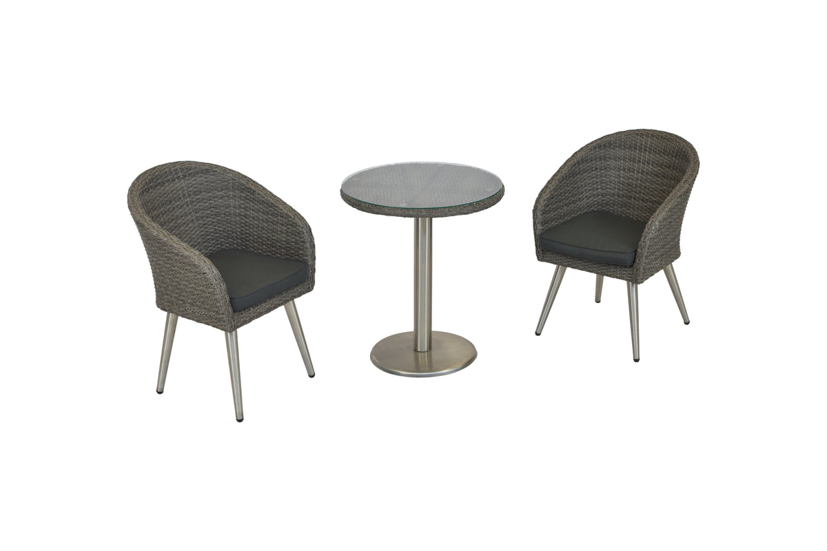Boulevard Set 3tlg.
Stahl/Kunststoffgeflecht