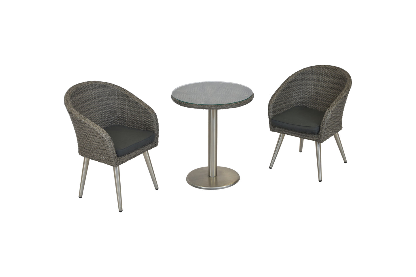 Boulevard Set 3tlg.
Stahl/Kunststoffgeflecht