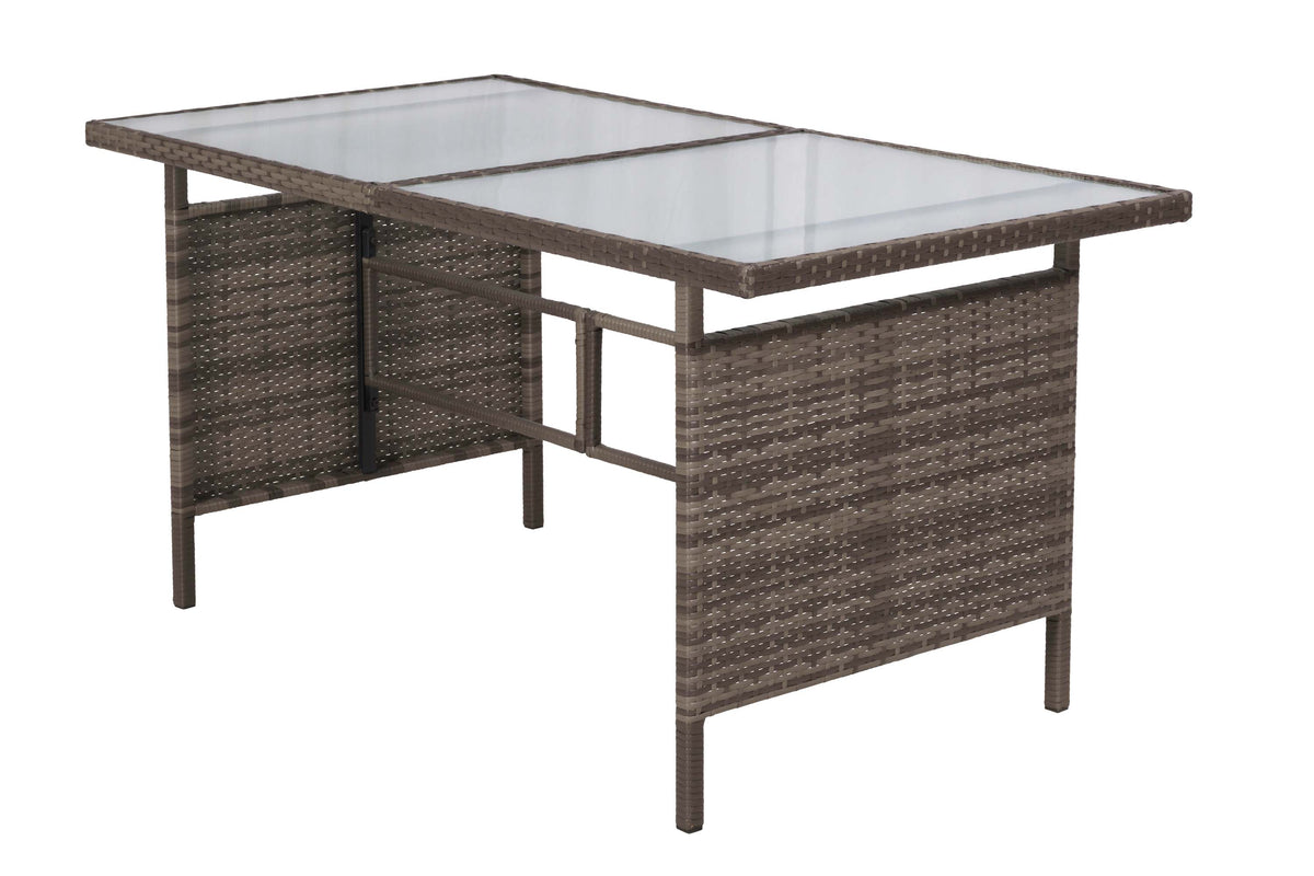 Tisch
150 x 90 cm
Stahl/Kunststoffgeflecht