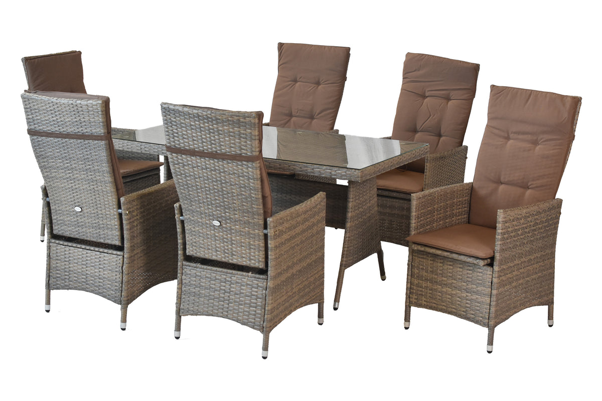 Valencia Set 13tlg.
Aluminium/Kunstoffgeflecht