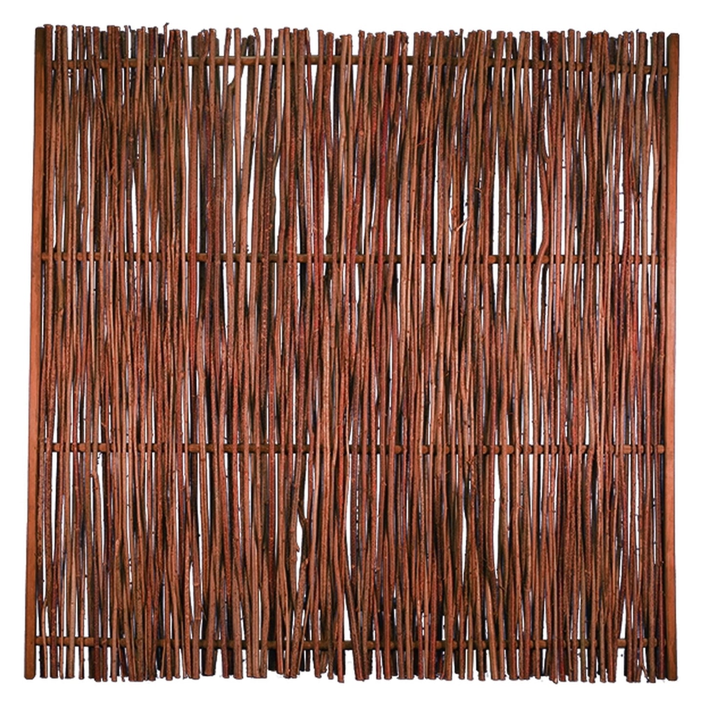 PEPE Haselnusszaun 
180 x 180 cm, Haselnussruten
 Rahmen ca. 45 x 25 mm, braun gebeizt
