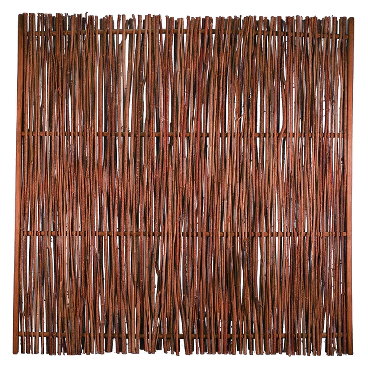 PEPE Haselnusszaun 
180 x 180 cm, Haselnussruten
 Rahmen ca. 45 x 25 mm, braun gebeizt