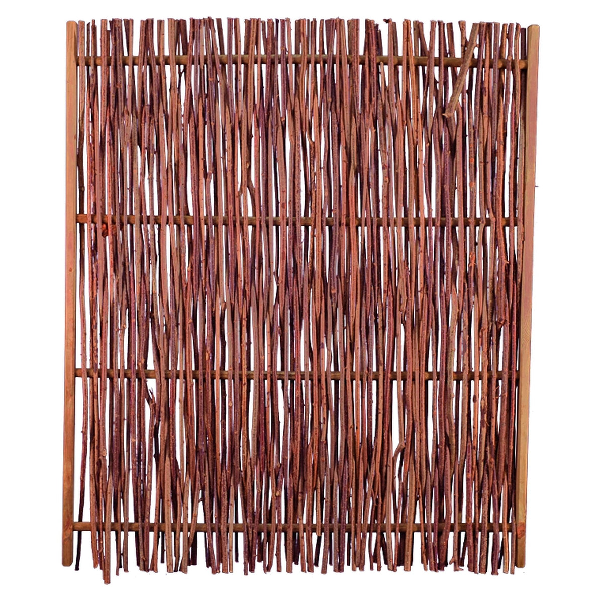 PEPE Haselnusszaun 
120 x 140 cm, Haselnussruten
 Rahmen ca. 45 x 25 mm, braun gebeizt