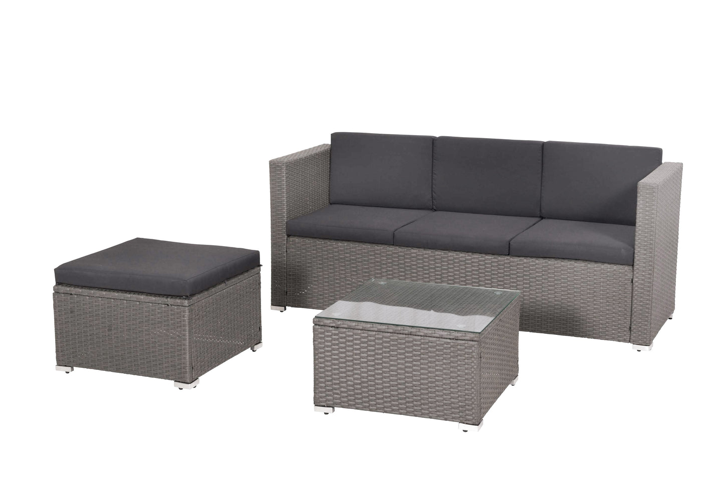 Malta Lounge Set
Stahl/Kunststoffgeflecht