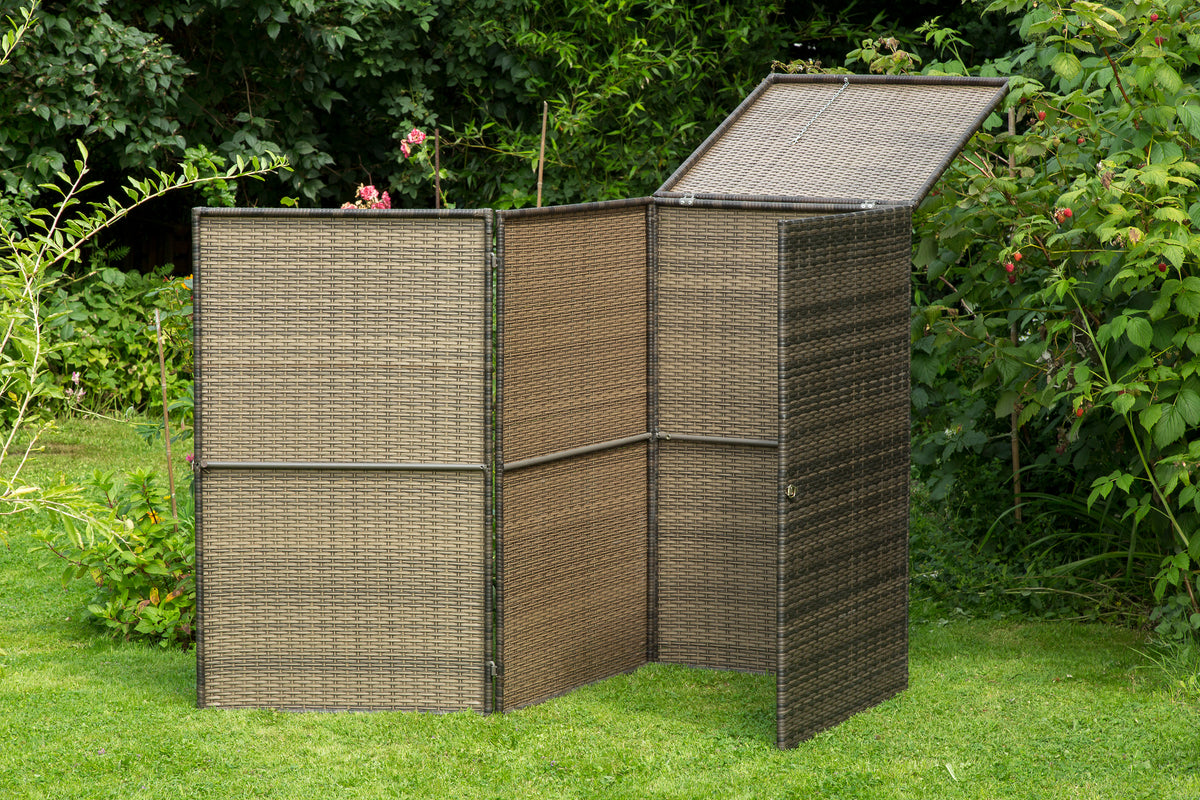 Mülltonnenabdeckung
64 x 64 x 109 cm, braun