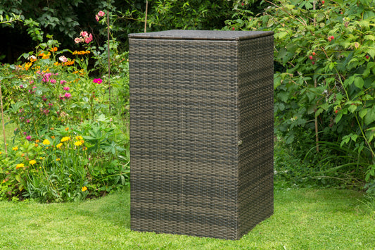 Mülltonnenabdeckung
76 x 76 x 123 cm, braun