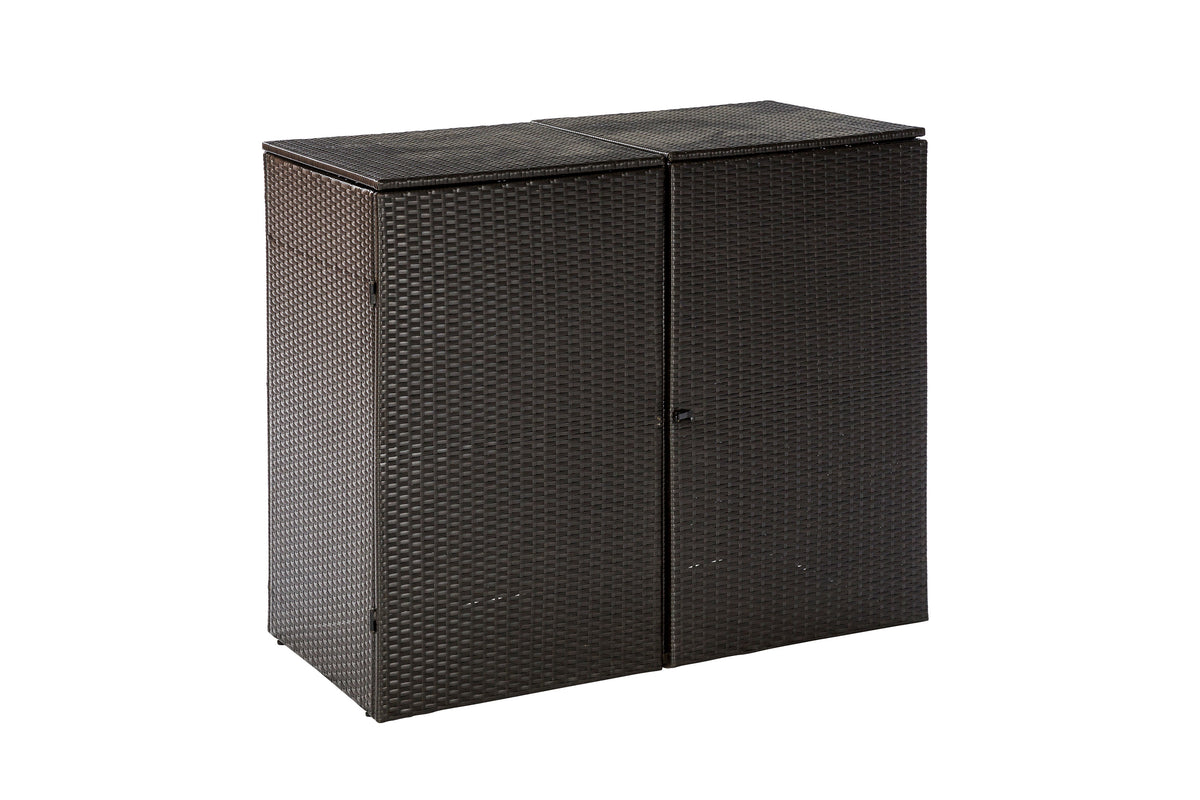 Mülltonnenabdeckung 2er
132 x 64,5 x 108 cm, braun