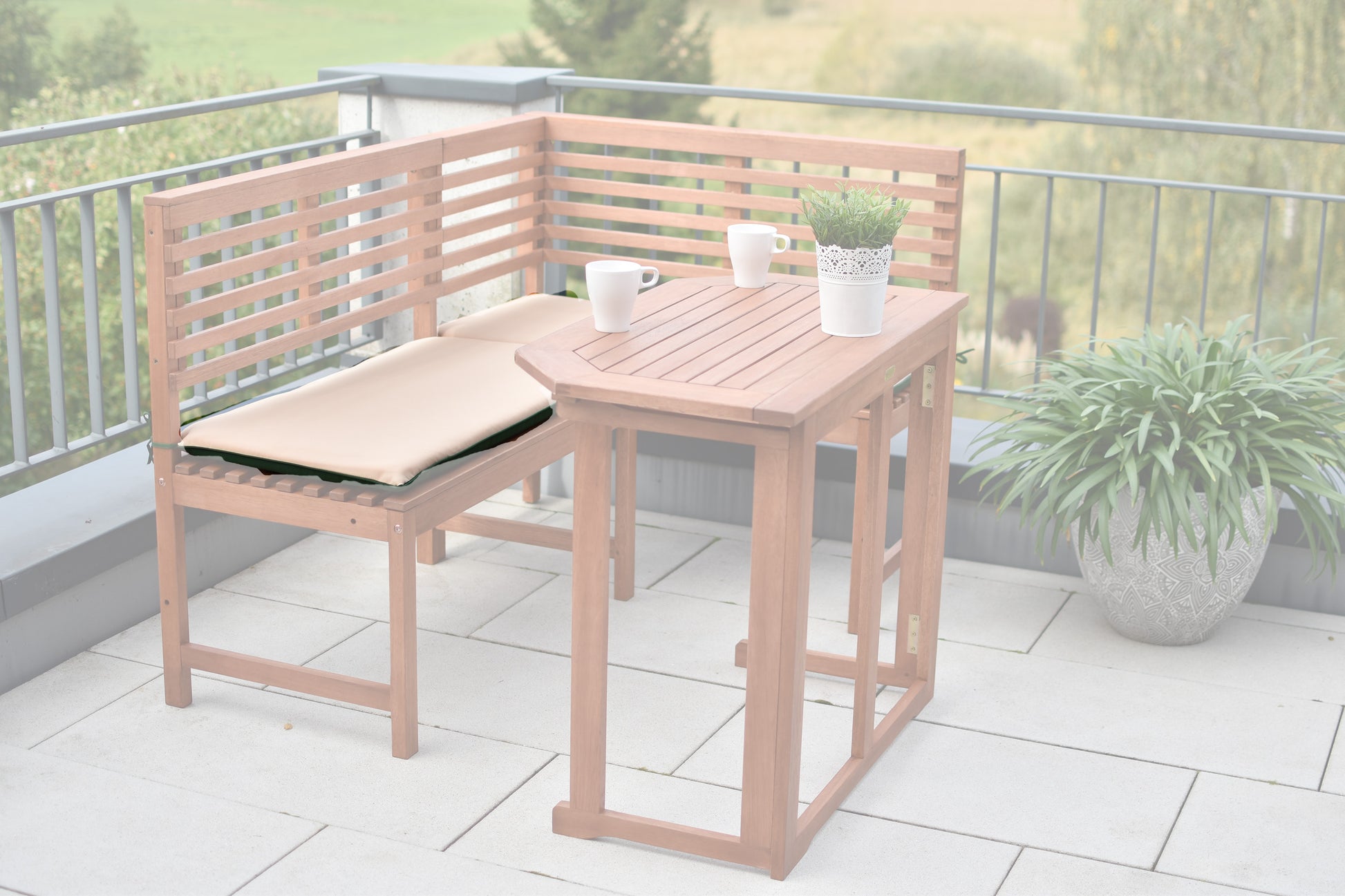 Kissen für Eckbank, grün/beige